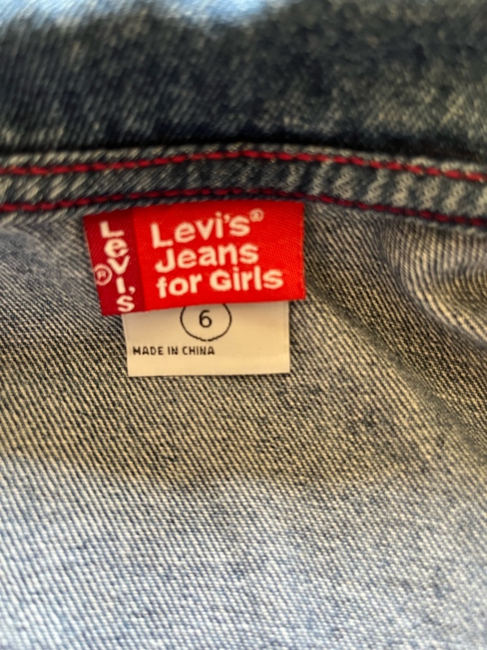 Levi's Kids Denim Jean Jacket with Pink & Red Floral Embroidery - Picture 8 of 8